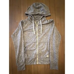 Vuori Heather Gray Zip Up Hoodie Athleisure Activewear Women Size Medium